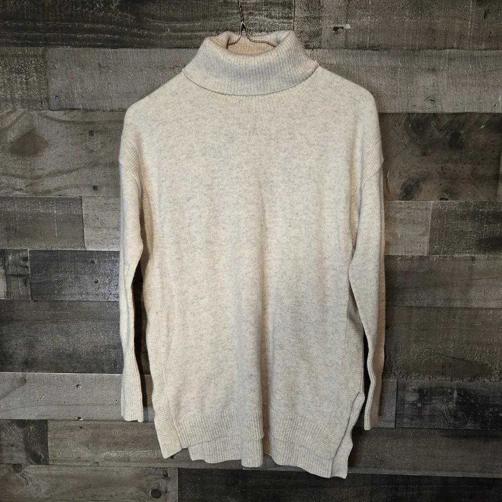 ply cashmere Cream cashmere Turtleneck Sweater